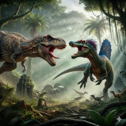 Symbol von Urzeit-Dino-Kampfspiel